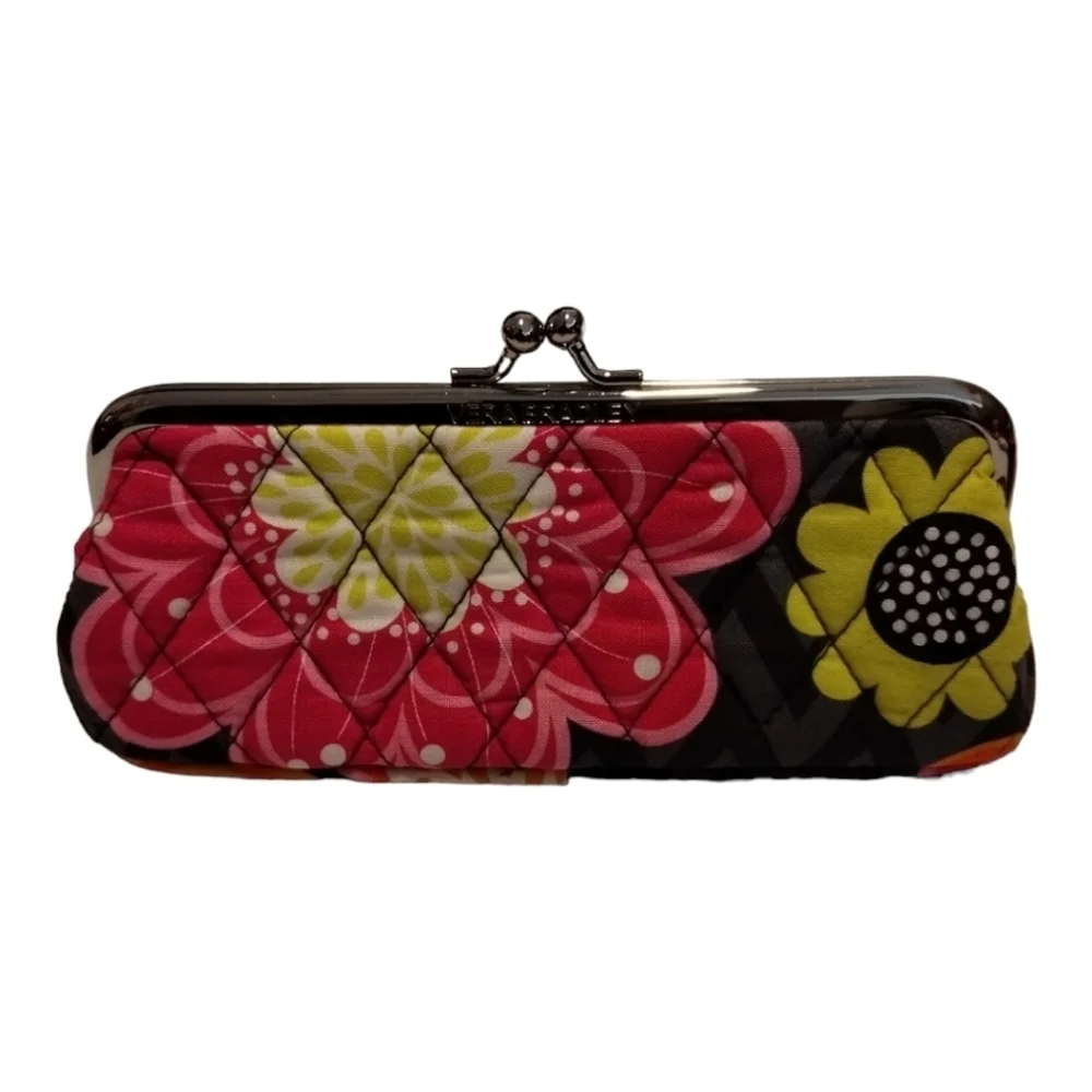 4 Pcs Vera Bradley Floral Makeup Travel Bag, Coin‎ Purse, Travel Pill Case